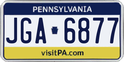 PA license plate JGA6877