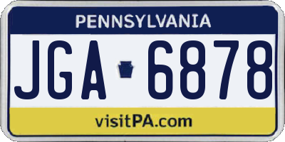 PA license plate JGA6878