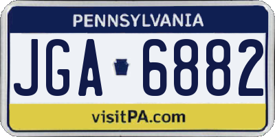 PA license plate JGA6882