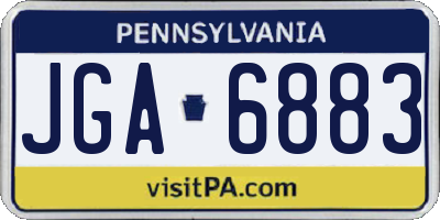 PA license plate JGA6883