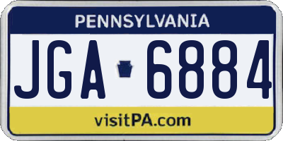 PA license plate JGA6884