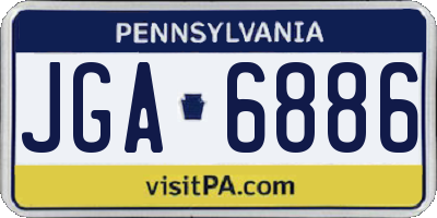 PA license plate JGA6886