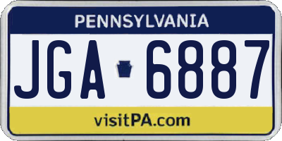 PA license plate JGA6887