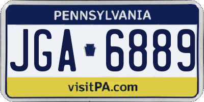 PA license plate JGA6889