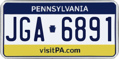 PA license plate JGA6891