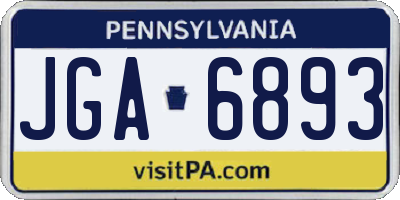 PA license plate JGA6893