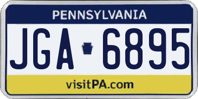 PA license plate JGA6895