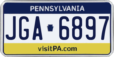 PA license plate JGA6897