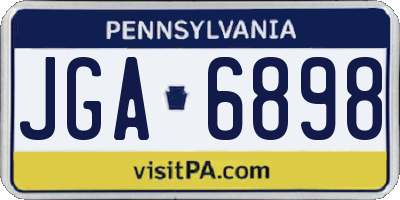 PA license plate JGA6898