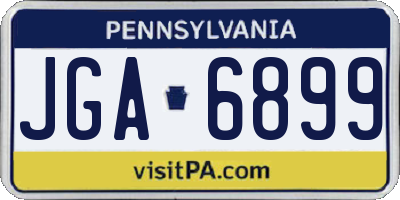 PA license plate JGA6899
