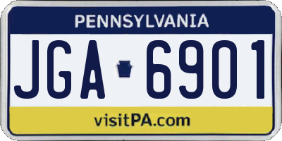PA license plate JGA6901