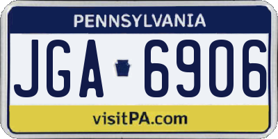 PA license plate JGA6906