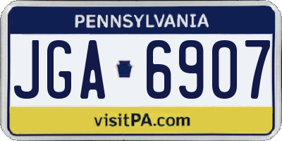 PA license plate JGA6907
