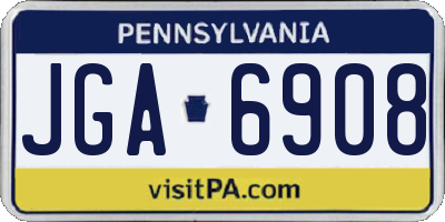 PA license plate JGA6908