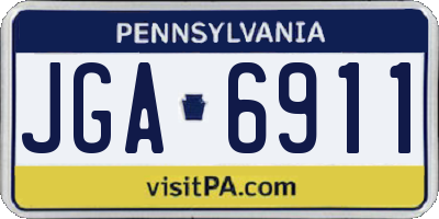 PA license plate JGA6911