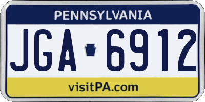 PA license plate JGA6912