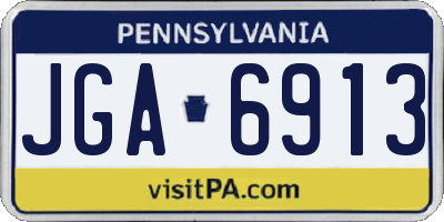 PA license plate JGA6913