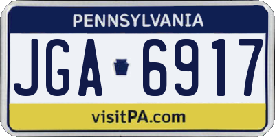 PA license plate JGA6917