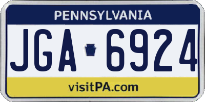 PA license plate JGA6924