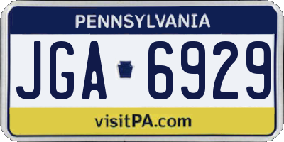 PA license plate JGA6929