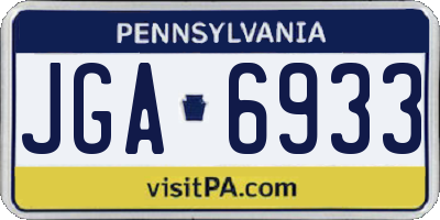 PA license plate JGA6933