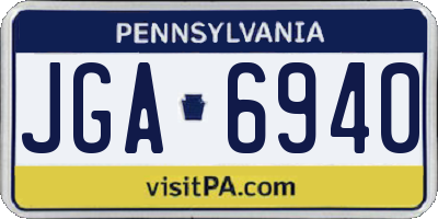 PA license plate JGA6940