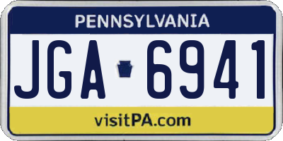 PA license plate JGA6941