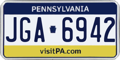 PA license plate JGA6942
