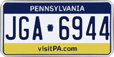 PA license plate JGA6944