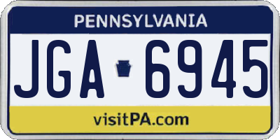 PA license plate JGA6945