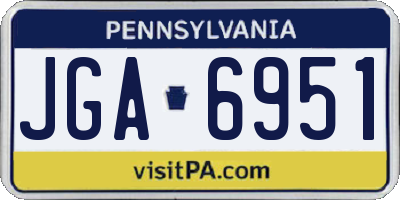 PA license plate JGA6951