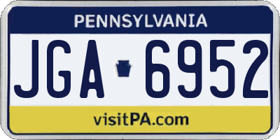 PA license plate JGA6952