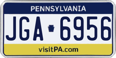 PA license plate JGA6956