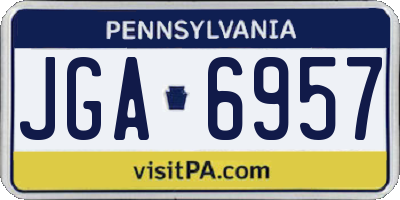 PA license plate JGA6957