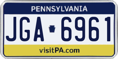 PA license plate JGA6961