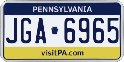PA license plate JGA6965