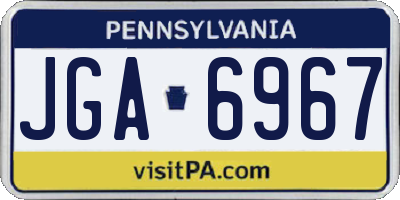 PA license plate JGA6967