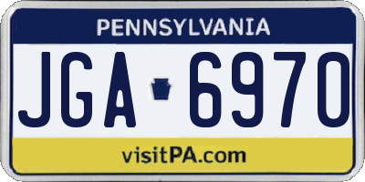 PA license plate JGA6970