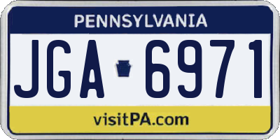 PA license plate JGA6971