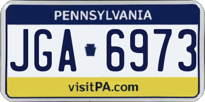 PA license plate JGA6973