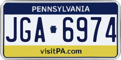 PA license plate JGA6974