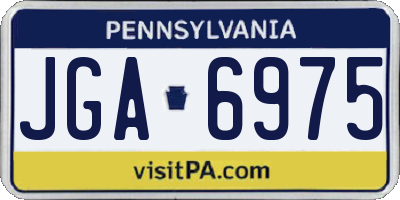 PA license plate JGA6975