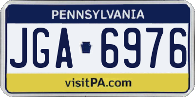 PA license plate JGA6976
