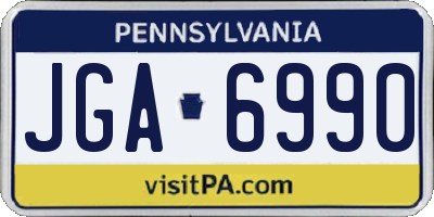 PA license plate JGA6990