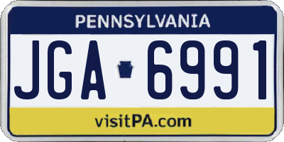 PA license plate JGA6991