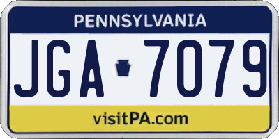 PA license plate JGA7079