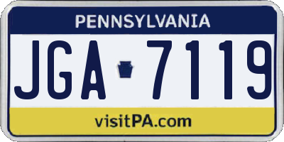 PA license plate JGA7119