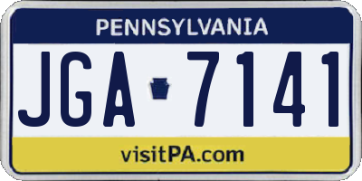 PA license plate JGA7141