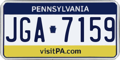 PA license plate JGA7159