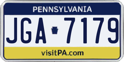 PA license plate JGA7179